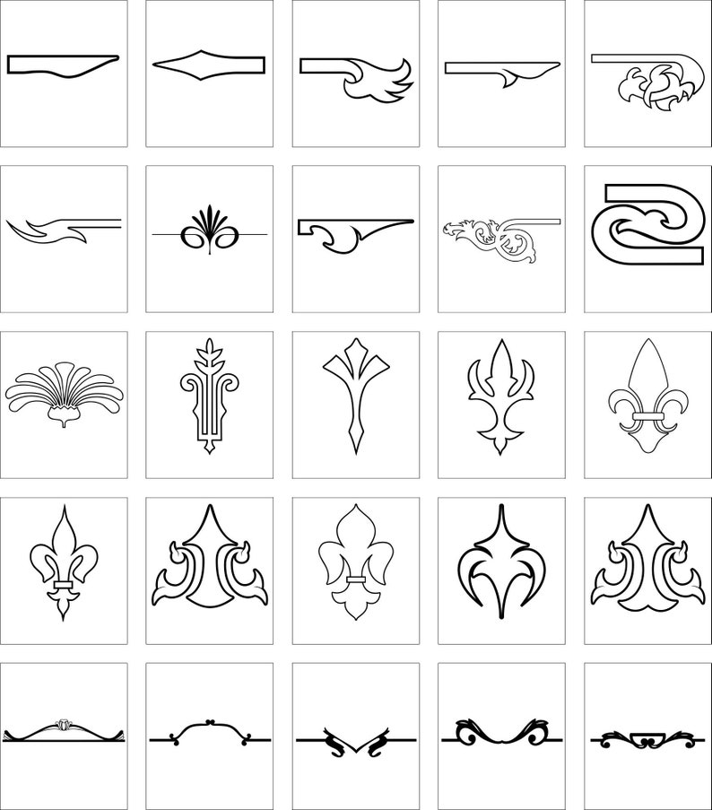 155 Pack Art Deco Corners vintage Frame Corner Clip Etsy