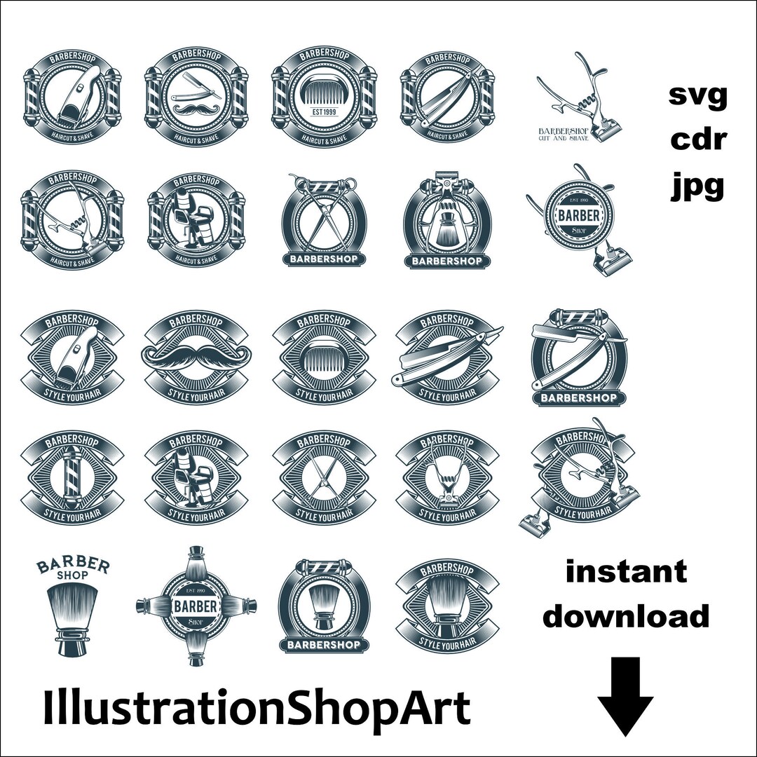 Barber Svg Barber Shop Barber Pack Barber Svg Pack - Etsy