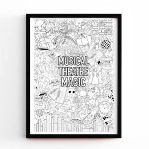 Musical Theatre Colouring Poster A2