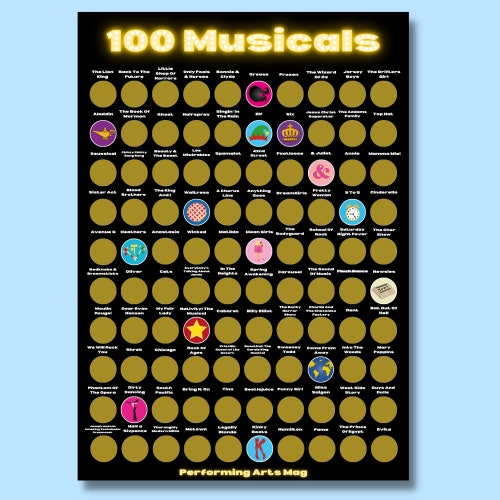 100 Books Scratch off Poster With Scratcher Easy to Frame