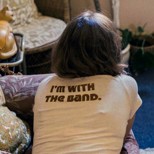 I'm With the Band Graphic Baby Tee Crop Top 70s Vintage Etsy