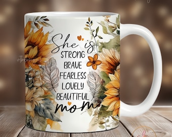 Mom Mug Wrap PNG, Mug Sublimation Designs, 11 oz Mug Wrap, 15 oz Mug Wrap, Digital Download, Mug Template for Sublimation, Coffee Mug Wrap