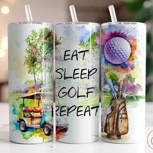 Golf Tumbler Wrap PNG, 20 oz Tumbler Sublimation Designs, Golf Tumbler PNG, Digital Download, PNG Files for Sublimation, Golf Design