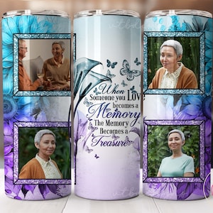 Photo Memorial Tumbler Wrap, Child Memorial Sublimation Tumbler Designs, 20oz Skinny Tumbler Design Png, Photo Tumbler, Digital File