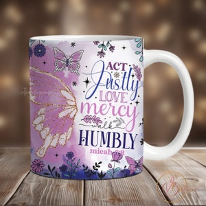 Christian Mug Sublimation Design, 11 oz Mug Wrap, 15 oz Mug Wrap, Sublimation Religious Mug PNG, Faith Mug Wrap, Bible Verse Mug PNG