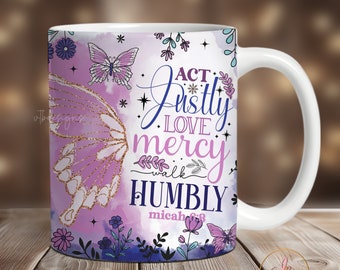 Christian Mug Sublimation Design, 11 oz Mug Wrap, 15 oz Mug Wrap, Sublimation Religious Mug PNG, Faith Mug Wrap, Bible Verse Mug PNG