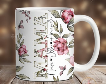 Tazza per mamma in formato PNG, design per sublimazione, tazza da 11 once, tazza da 15 once, download digitale, modello per tazza per sublimazione, tazza da caffè