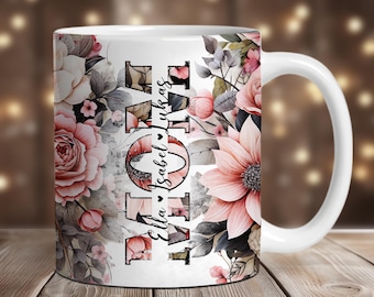 Tazza per mamma in formato PNG, design per sublimazione, tazza da 11 once, tazza da 15 once, download digitale, modello per tazza per sublimazione, tazza da caffè