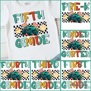 Back to School For Boys Bundle, Kindergarten, Pre K PNG, First Day Of School, School Dude Png, Retro PNG, First/ Second/ Third Grade Design