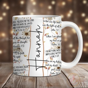 Bible Verse Christian Mug Sublimation Design, Faith Mug Wrap PNG,11 oz Mug Wrap, 15 oz Mug Wrap,Christian Mug Wrap Sublimation, Add Text Mug