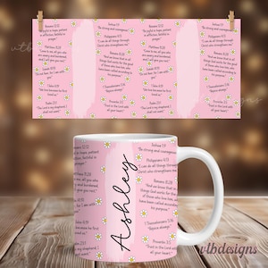 Bible Verse Christian Mug Sublimation Design PNG, Religious Mug Wrap PNG,11 oz Mug Wrap, 15 oz Mug Wrap,Christian Mug Wrap Sublimation