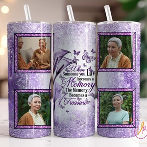 Photo Memorial Tumbler Wrap, Child Memorial Sublimation Tumbler Designs, 20oz Skinny Tumbler Design Png, Photo Tumbler, Digital File