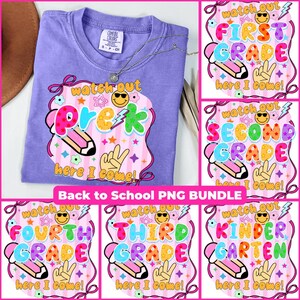 Back To School Bundle Coquette, Kindergarten, Teacher First Day of School Png, Pre-k 1st/2nd/3rd Grade, School Bundle Png, Back To School