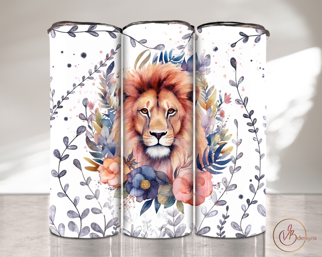 Malawi Lion Map Flag Skinny Tumbler Wildlife Fusion Design TS04 main image 1