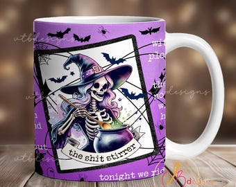 Halloween Mug Wrap Funny Coffee Mug png - Sublimation Design - Digital Download - Halloween png - Fall Png - 11 oz mug wrap - 15 oz mug wrap
