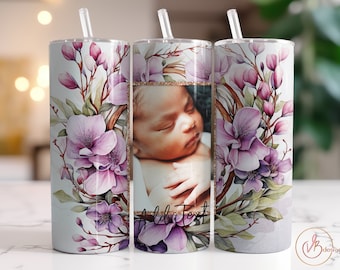 Picture Tumbler Wrap PNG 20oz Skinny Tumbler Sublimation Designs, Photo Tumbler Wrap, Image Tumbler Template, Straight PNG
