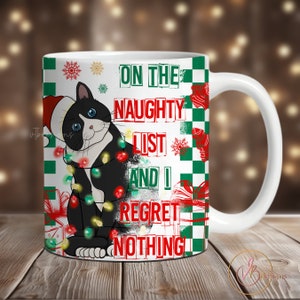 Cat Christmas Mug Sublimation Design Xmas Mug Wrap PNG, 11 oz Mug Wrap, 15 oz Mug Wrap Cat Mug Wrap Sublimation Christmas PNG, Winter Wrap