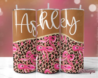 Coquette Tumbler Wrap Sublimation PNG, Name Tumbler PNG (Digital File)