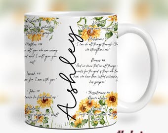 Bible Verse Christian Mug Sublimation Design, Faith Mug Wrap PNG,11 oz Mug Wrap, 15 oz Mug Wrap,Christian Mug Wrap Sublimation, Add Text Mug