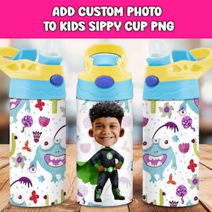 Foto Kinder Schnabeltasse Wrap Bundle, benutzerdefinierte Schnabeltasse Png, personalisierte Schnabeltasse, 12 Unze gerade Schnabeltasse Vorlage, digitaler Download