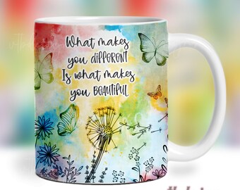 Envoltura para taza de café con autismo PNG, diseños de sublimación de tazas, envoltura para taza de 11 oz, envoltura para taza de 15 oz, plantilla de taza con autismo para sublimación, descarga digital