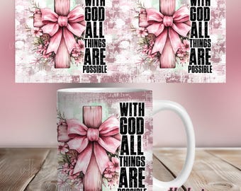Christian Mug Wrap Bible Mug à café Sublimation 11 oz 15 oz citations chrétiennes tasse à café Wrap PNG téléchargement numérique cadeaux chrétiens