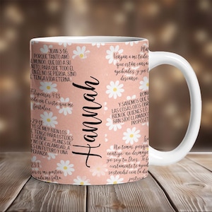 Spanish Christian Mug Sublimation Design, Spanish  Bible Verse Mug Wrap PNG, 11 oz Mug Wrap, 15 oz Mug Wrap, Spanish Mug Wrap Sublimation