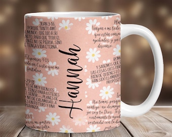Spanish Christian Mug Sublimation Design, Spanish  Bible Verse Mug Wrap PNG, 11 oz Mug Wrap, 15 oz Mug Wrap, Spanish Mug Wrap Sublimation
