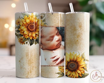 Picture Tumbler Wrap PNG 20oz Skinny Tumbler Sublimation Designs, Photo Tumbler Wrap, Image Tumbler Template, Straight PNG