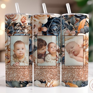 Photo Tumbler Wrap 20oz Skinny Tumbler Sublimation Designs, Picture Tumbler Wrap PNG, Family Photo Tumbler Wrap, Digital Download