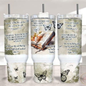 Verse Christian 40oz Tumbler Wrap Sublimation PNG, Religious 40oz Wrap, 40oz Sublimation Design, Bible Verse 40oz Quencher, 40oz Bible