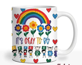 Envoltura para taza de café con autismo PNG, diseños de sublimación de tazas, envoltura para taza de 11 oz, envoltura para taza de 15 oz, plantilla de taza con autismo para sublimación, descarga digital