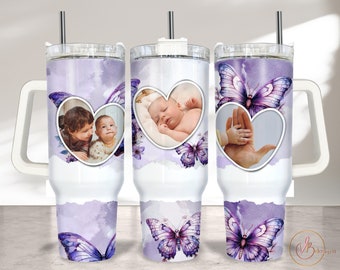 40oz Picture Tumbler Wrap Sublimation PNG,  40oz Photo Tumbler PNG, 40oz Sublimation Design, Add Photo PNG Tumbler Design Download