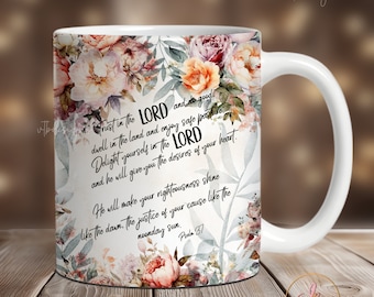 Bible Verse Christian Mug Sublimation Design, Faith Mug Wrap PNG,11 oz Mug Wrap, 15 oz Mug Wrap,Christian Mug Wrap Sublimation, Add Text Mug