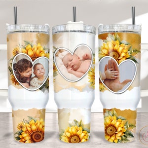 40oz Picture Tumbler Wrap Sublimation PNG,  40oz Photo Tumbler PNG, 40oz Sublimation Design, Add Photo PNG Tumbler Design Download