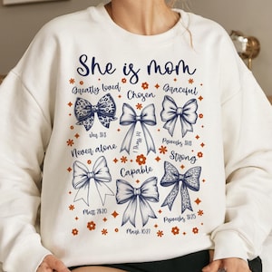 She is Mom Coquette Png, Christian Mama Png, Boho Floral Mama Png, Mom Png, Mother’s Day Gift Png, Affirmations Mama Png, Bible Verses Png