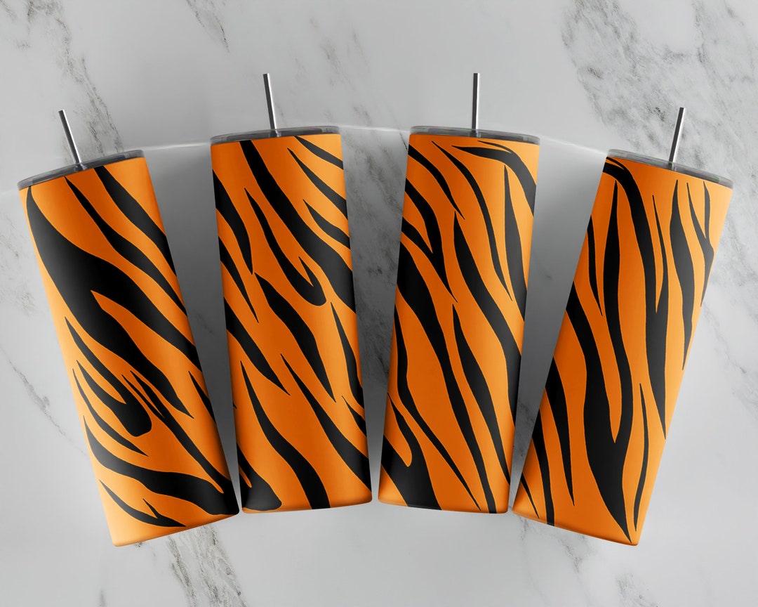 Tiger Tumbler Wrap PNG, 20oz Skinny Tumbler Sublimation Designs