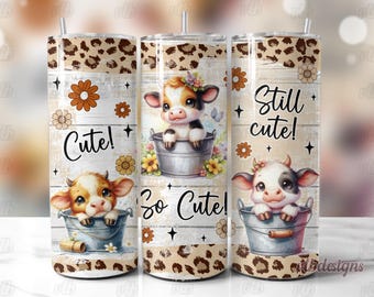 Highland Cows Tumbler Wrap PNG 20 oz Skinny Tumbler Sublimation Design Instant Digital Download Only, Country Girl Cow Tumbler Wrap