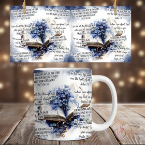 Bible Verse Christian Mug Sublimation Design, Faith Mug Wrap PNG,11 oz Mug Wrap, 15 oz Mug Wrap,Christian Mug Wrap Sublimation, Add Text Mug