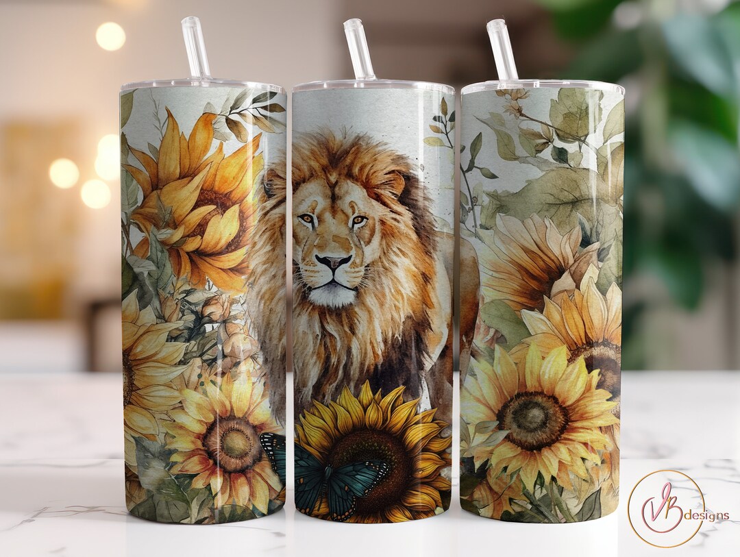 Malawi Lion Map Flag Skinny Tumbler Wildlife Fusion Design TS04 main image 0