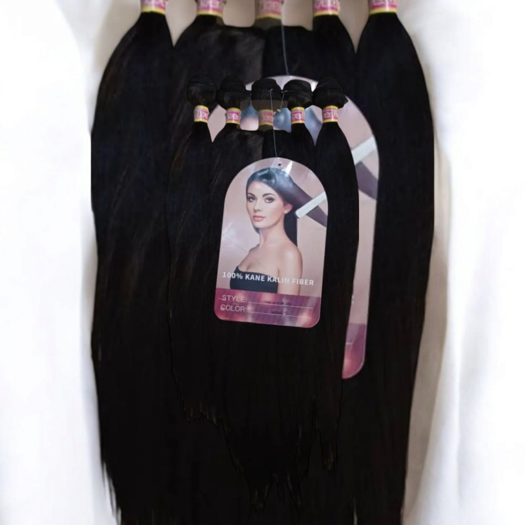 Diva Div Straight Yaki Human Hair Weavon, 5 Pieces with Closure (16" 18" 20")