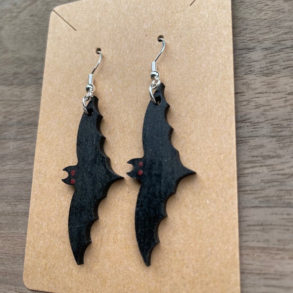 Spooky Bat Earring SVG Laser Cut File Digital Download