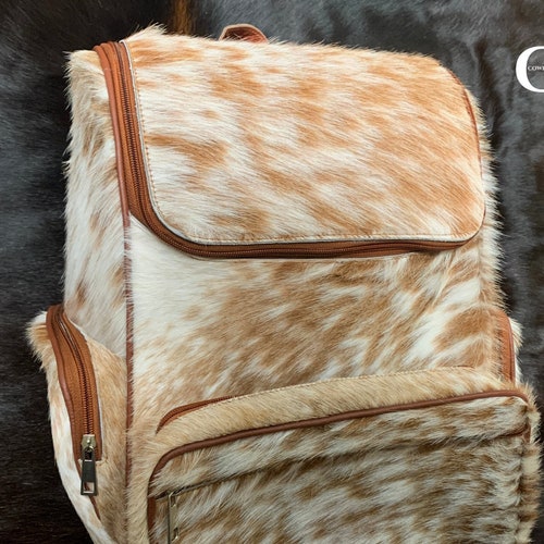 TRAVEL BACK PACK | Cowhide Backpack Bag | Laptop Back Pack | Cow Skin shops Backpack Cowhide Diaper Bag | Cow Hair Backpack | Cowhide Shoulder Bag