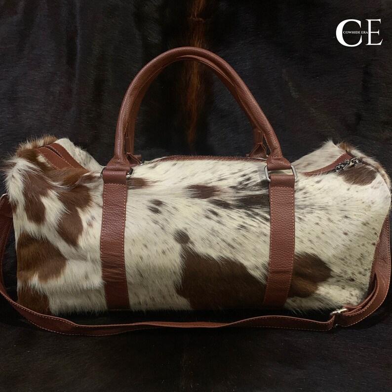 COWHIDE DUFFEL BAG Large Duffle Bag Weekender Gym Bag Etsy