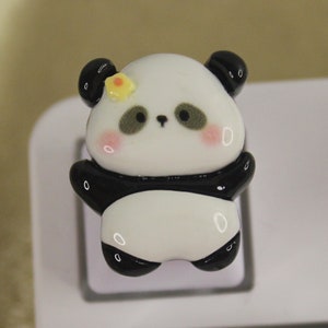 Teclas con personajes de conejito kawaii, tecla con forma de flor, tecla con forma de panda, tecla con forma de gato, tecla con forma de oso, tecla con forma de pato, teclas con forma de animal, teclas lindas - 2 piezas