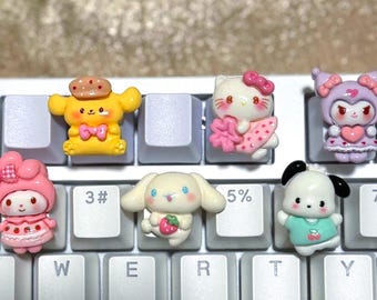 かわいいシナモロールキーキャップセット 124個|Cherry MXスイッチ用