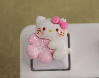 Kawaii Character Keycaps,Flower Keycap, Kitty Keycaps, animal keycaps, cute keycaps - 1pc