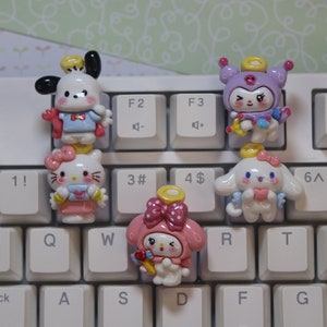 Tasti con personaggi kawaii, tasti con Cupido, tasti con gattino, tasti con animali, tasti carini - 1 pz.