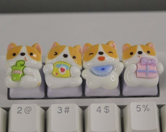 Kawaii Corgi Keycaps, Honden Keycaps, Shiba Keycaps, Animal Keycaps, Leuke Keycaps - 1 st