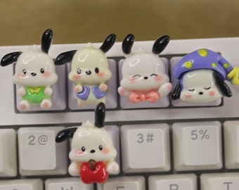 Kawaii Character Keycaps, Poch Keycaps, animal keycaps, cute keycaps - 1pc